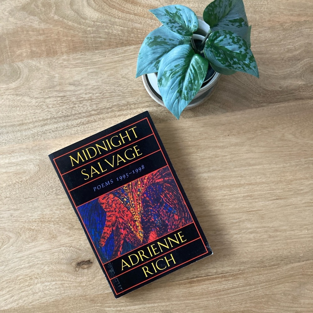 Midnight Salvage by Adrienne Rich - Black and Red Book
